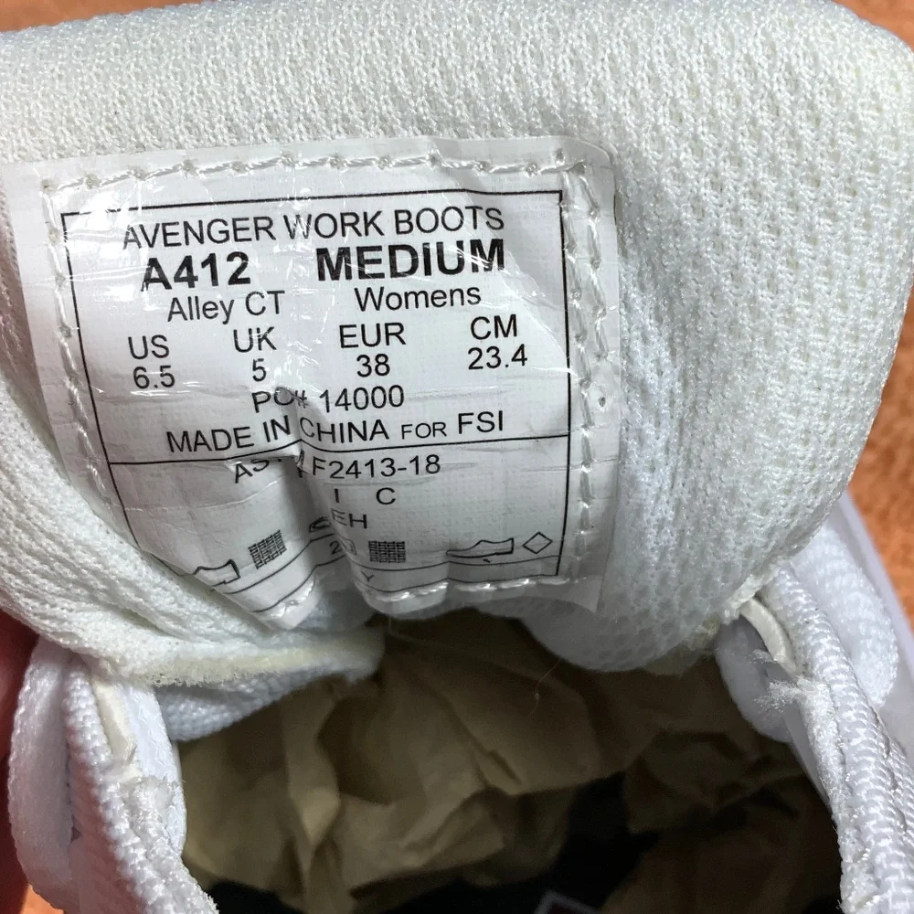 Women's Avenger Work Shoe A412 Alley CT - SZ 6.5 - Picture 14 of 15